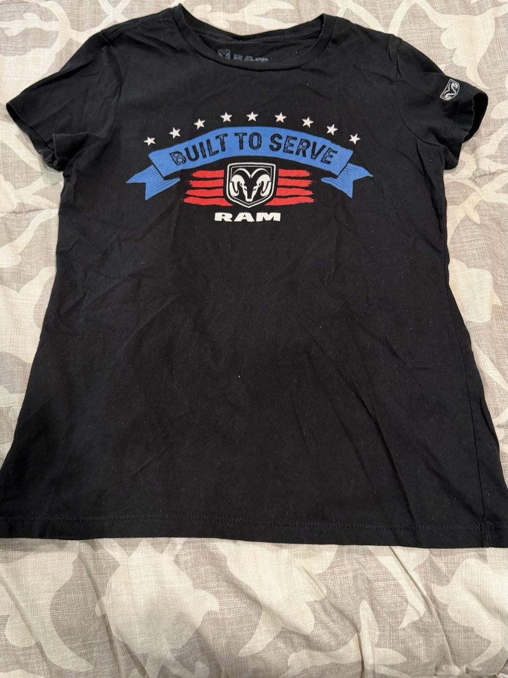RAM Built to Serve Black Short Sleeve Tee